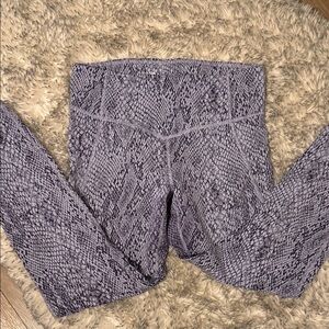 All in Motion Snakeskin Leggings in Purple and Black